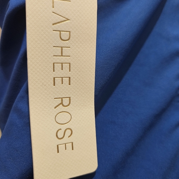 Laphe Rose Women  One Piece Swimsuit Crisscross Front Designed Blue - Picture 6 of 9